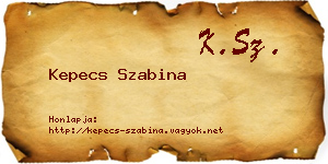 Kepecs Szabina névjegykártya